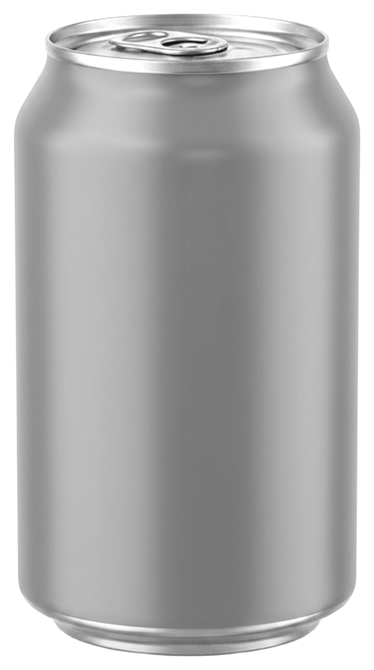Conventional unbranded soda can